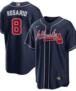 Eddie Rosario 8 Atlanta Braves Jersey, Alternate Player Jersey - Navy