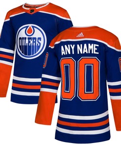 Edmonton Oilers Adidas Alternate Authentic Custom Jersey - Royal Custom Jerseys Nhl
