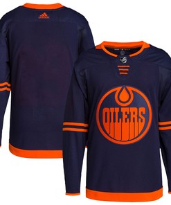 Edmonton Oilers Adidas Alternate Primegreen Authentic Pro Blank Jersey - Navy Nhl