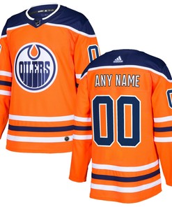 Edmonton Oilers Adidas Authentic Custom Jersey Orange Custom Jerseys Nhl