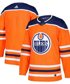 Edmonton Oilers Adidas Home Authentic Blank Jersey - Orange Nhl