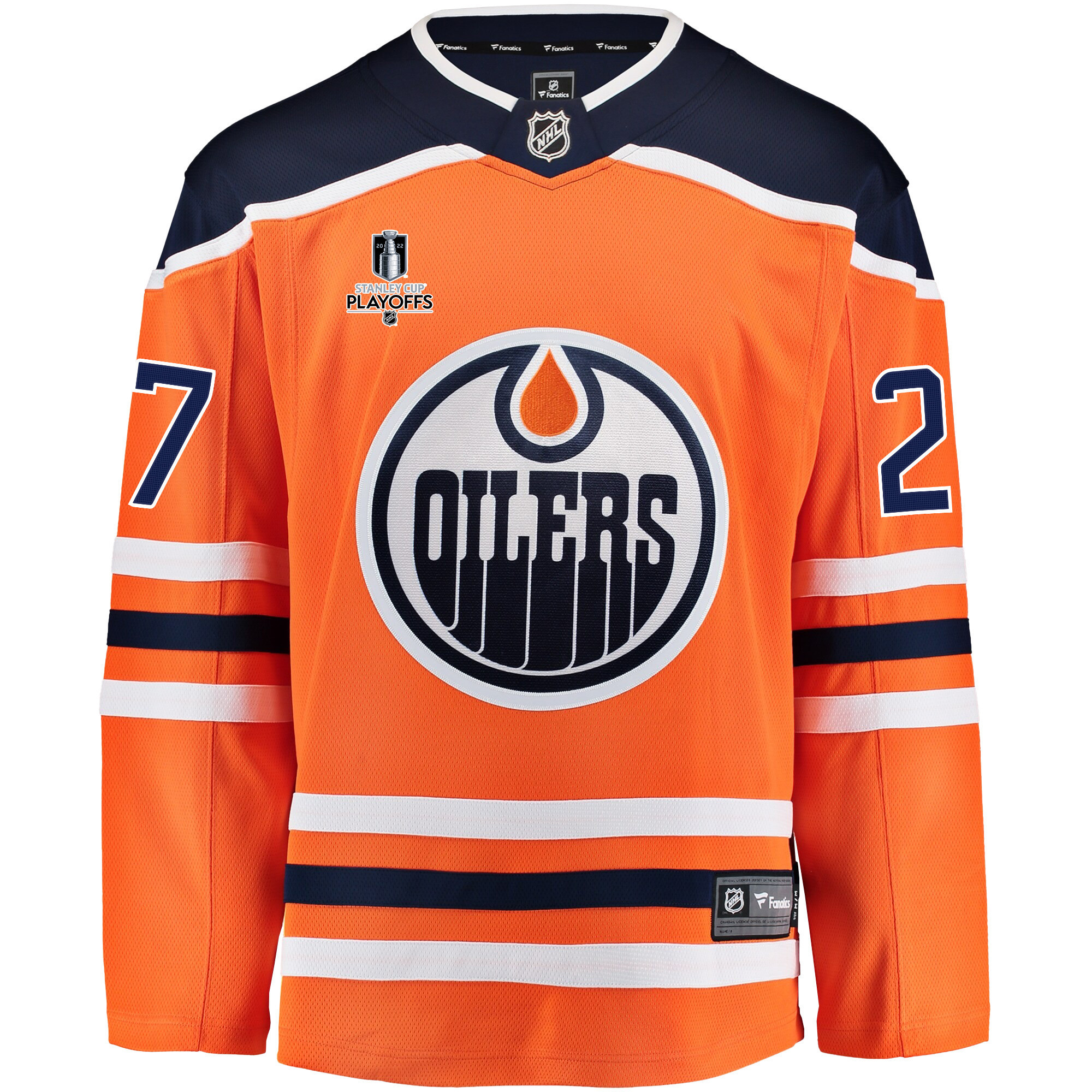 Edmonton Oilers Brett Kulak 27 Home 2022 Stanley Cup Playoffs Breakaway Men Jersey - Orange