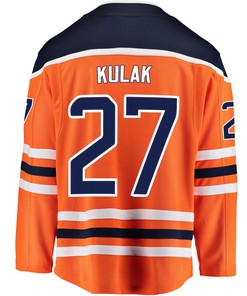 Edmonton Oilers Brett Kulak 27 Home 2022 Stanley Cup Playoffs Breakaway Men Jersey - Orange
