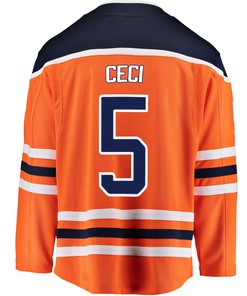Edmonton Oilers Cody Ceci 5 Home 2022 Stanley Cup Final Breakaway Men Jersey - Orange