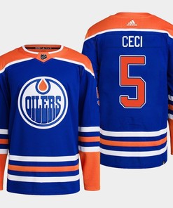 Edmonton Oilers Cody Ceci 5 Royal Primegreen 2022-23 Home Jersey
