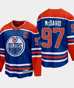 Edmonton Oilers Connor McDavid 97 2022-23 Home Royal Jersey Premier
