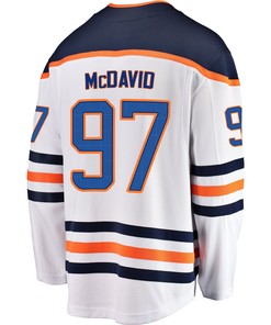 Edmonton Oilers Connor McDavid 97 Away 2022 Stanley Cup Champions Breakaway Men Jersey - White