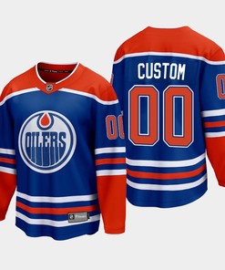 Edmonton Oilers Custom 00 2022-23 Home Royal Jersey Premier