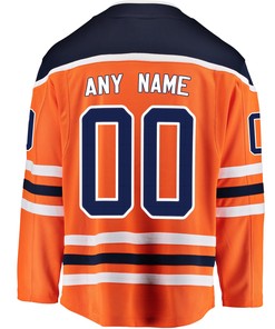 Edmonton Oilers Custom Home 2022 Stanley Cup Playoffs Breakaway Men Jersey - Orange