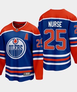 Edmonton Oilers Darnell Nurse 25 2022-23 Home Royal Jersey Premier