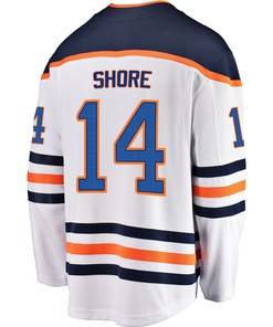 Edmonton Oilers Devin Shore 14 Away 2022 Stanley Cup Final Breakaway Men Jersey - White