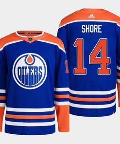 Edmonton Oilers Devin Shore 14 Royal Primegreen 2022-23 Home Jersey
