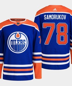 Edmonton Oilers Dmitri Samorukov 78 Royal Primegreen 2022-23 Home Jersey