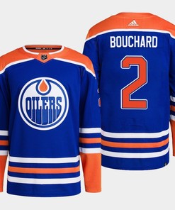 Edmonton Oilers Evan Bouchard 2 Royal Primegreen 2022-23 Home Jersey