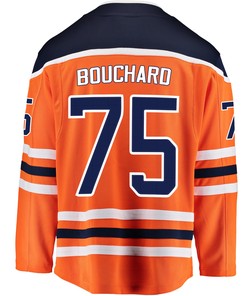 Edmonton Oilers Evan Bouchard 75 Home 2022 Stanley Cup Final Breakaway Men Jersey - Orange