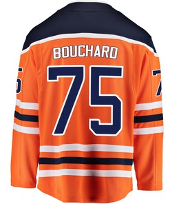 Edmonton Oilers Evan Bouchard 75 Home 2022 Stanley Cup Playoffs Breakaway Men Jersey - Orange