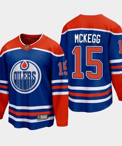 Edmonton Oilers Greg McKegg 15 2022-23 Home Royal Jersey Premier