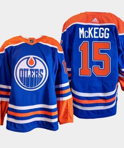 Edmonton Oilers Greg McKegg 15 Blue Primegreen 2022-23 Home Jersey