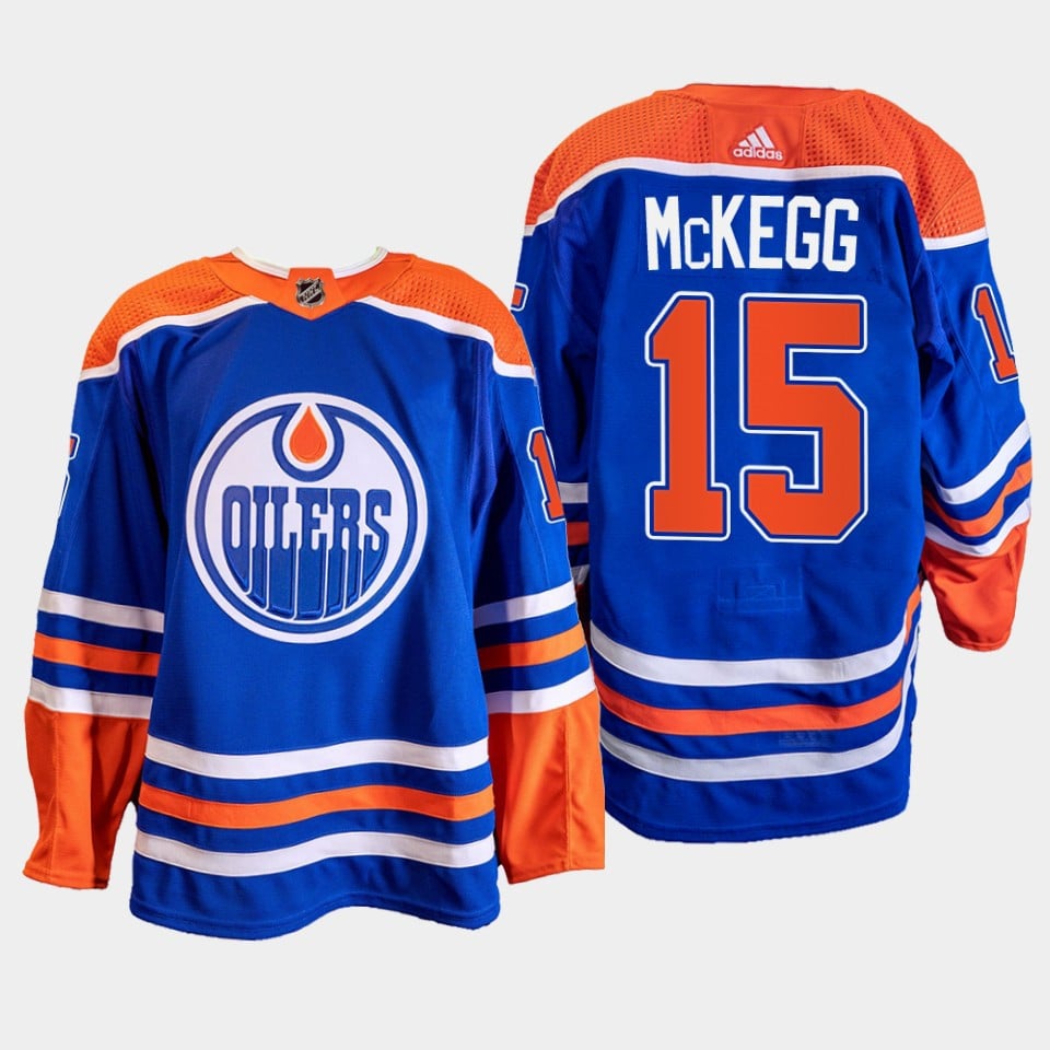 Edmonton Oilers Greg McKegg 15 Blue Primegreen 2022-23 Home Jersey