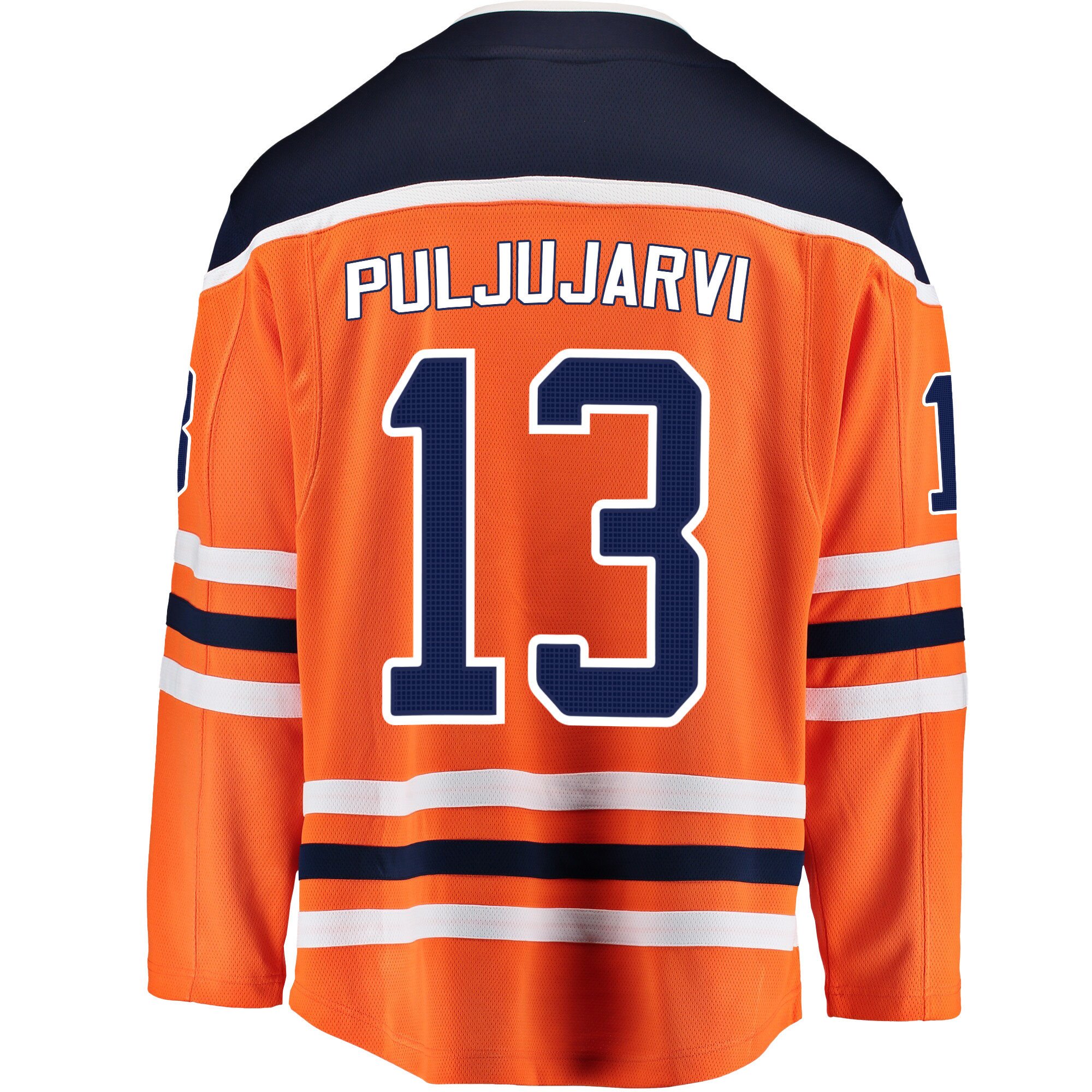 Edmonton Oilers Jesse Puljujarvi 13 Home 2022 Stanley Cup Final Breakaway Men Jersey - Orange