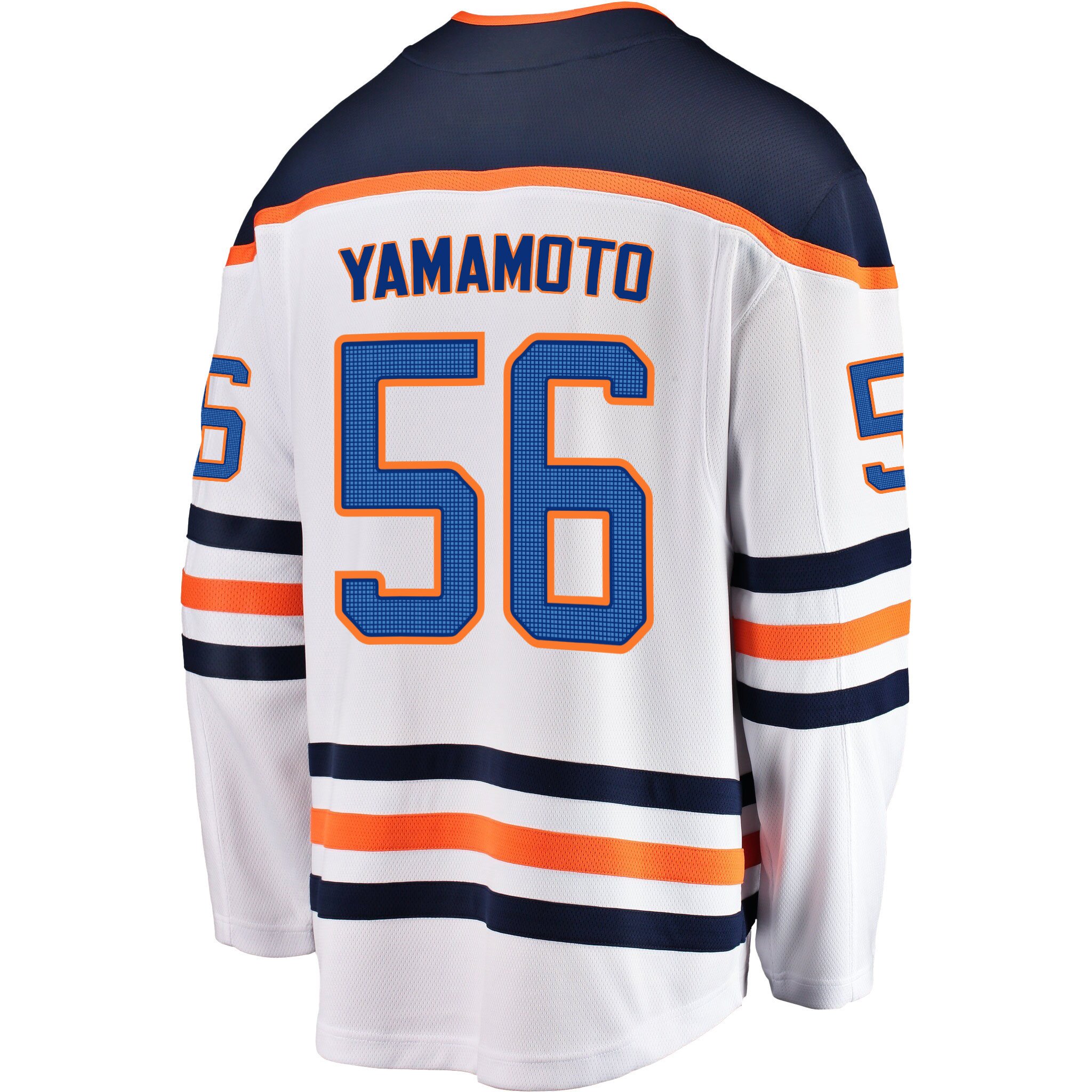 Edmonton Oilers Kailer Yamamoto 56 Away 2022 Stanley Cup Champions Breakaway Men Jersey - White
