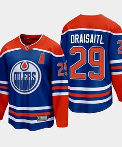 Edmonton Oilers Leon Draisaitl 29 2022-23 Home Royal Jersey Premier