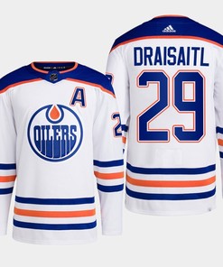 Edmonton Oilers Leon Draisaitl 29 White Away Primegreen Jersey 2022-23
