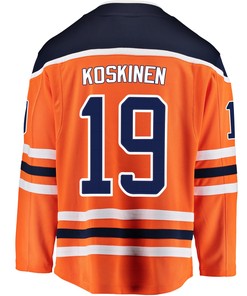 Edmonton Oilers Mikko Koskinen 19 Home 2022 Stanley Cup Final Breakaway Men Jersey - Orange
