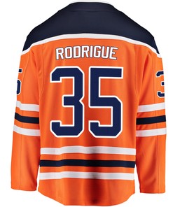 Edmonton Oilers Olivier Rodrigue 35 Home 2022 Stanley Cup Champions Breakaway Men Jersey - Orange