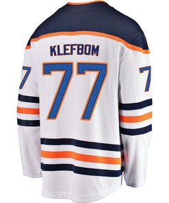 Edmonton Oilers Oscar Klefbom 77 Away 2022 Stanley Cup Final Breakaway Men Jersey - White