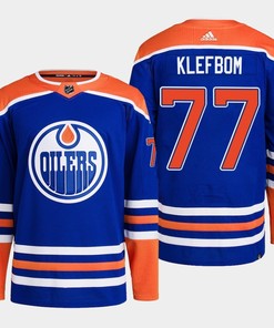 Edmonton Oilers Oscar Klefbom 77 Royal Primegreen 2022-23 Home Jersey