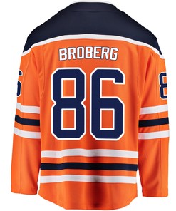 Edmonton Oilers Philip Broberg 86 Home 2022 Stanley Cup Playoffs Breakaway Men Jersey - Orange
