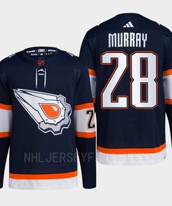 Edmonton Oilers Ryan Murray 28 Navy Primegreen Reverse Retro 2.0 Jersey 2022