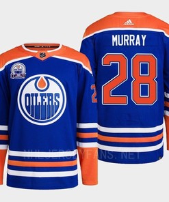 Edmonton Oilers Ryan Murray 28 Royal Primegreen Lee Ryan Hall Of Fame Patch Jersey 2022
