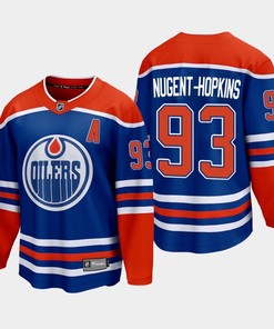 Edmonton Oilers Ryan Nugent-Hopkins 93 2022-23 Home Royal Jersey Premier