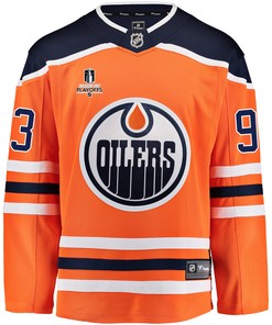 Edmonton Oilers Ryan Nugent-Hopkins 93 Home 2022 Stanley Cup Playoffs Breakaway Men Jersey - Orange