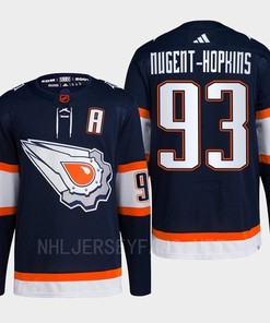 Edmonton Oilers Ryan Nugent-Hopkins 93 Navy Primegreen Reverse Retro 2.0 Jersey 2022