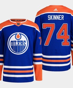 Edmonton Oilers Stuart Skinner 74 Royal Primegreen 2022-23 Home Jersey