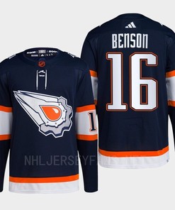 Edmonton Oilers Tyler Benson 16 Navy Primegreen Reverse Retro 2.0 Jersey 2022