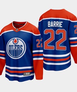 Edmonton Oilers Tyson Barrie 22 2022-23 Home Royal Jersey Premier