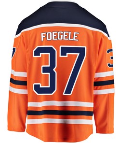 Edmonton Oilers Warren Foegele 37 Home 2022 Stanley Cup Playoffs Breakaway Men Jersey - Orange