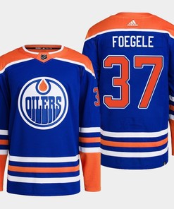 Edmonton Oilers Warren Foegele 37 Royal Primegreen 2022-23 Home Jersey