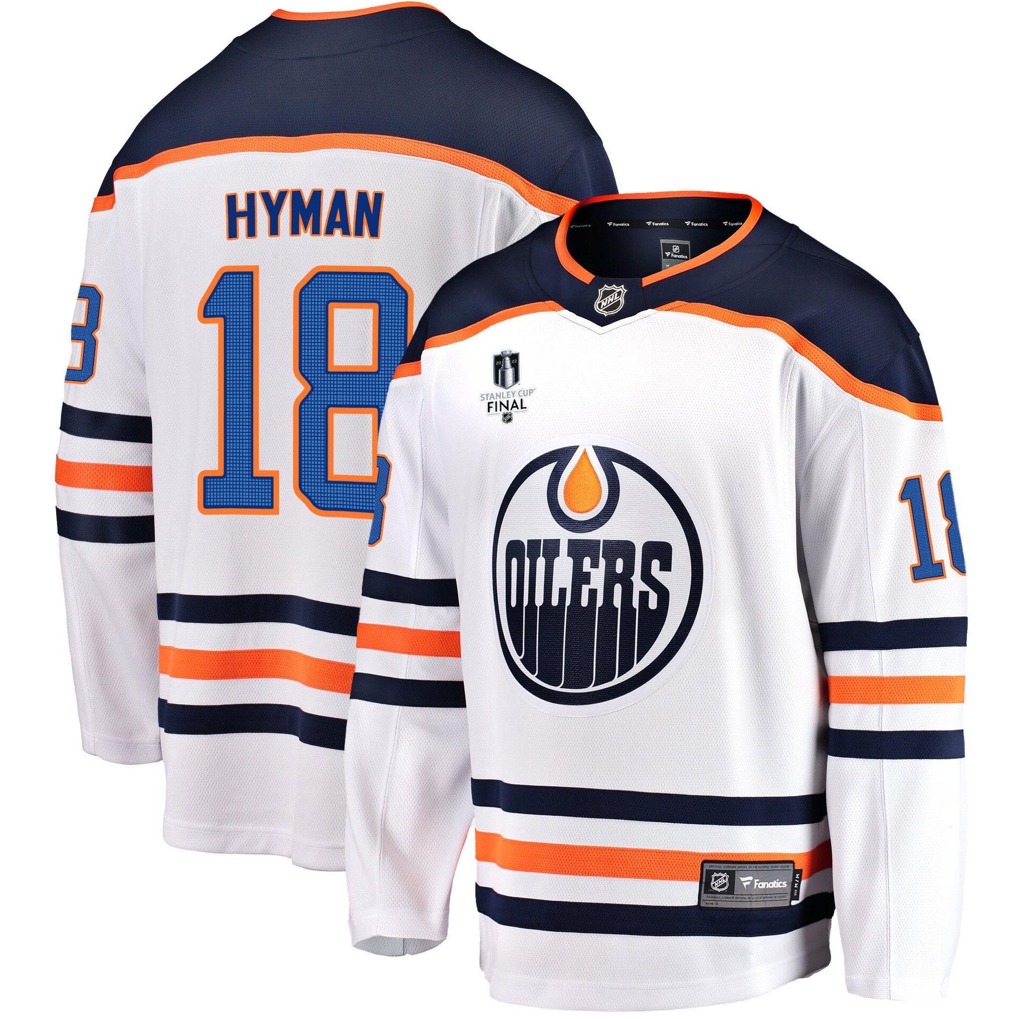Edmonton Oilers Zach Hyman 18 Away 2022 Stanley Cup Final Breakaway Men ...