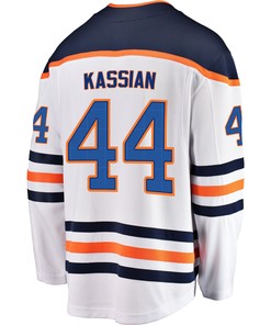 Edmonton Oilers Zack Kassian 44 Away 2022 Stanley Cup Champions Breakaway Men Jersey - White