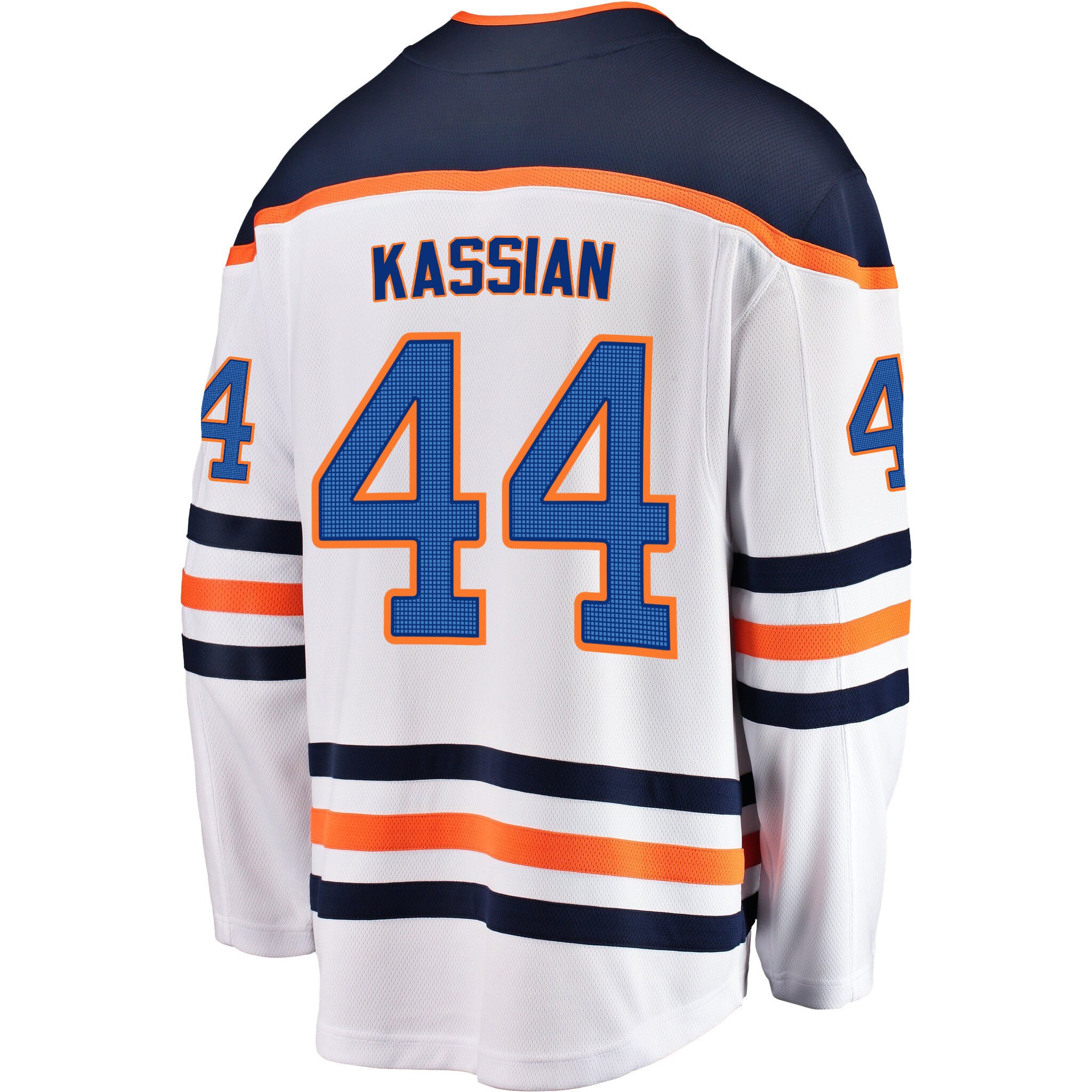 Edmonton Oilers Zack Kassian 44 Away 2022 Stanley Cup Champions Breakaway Men Jersey - White