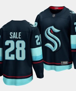 Eduard Sale #28 Seattle Kraken 2023 NHL Draft Home Men Jersey - Blue