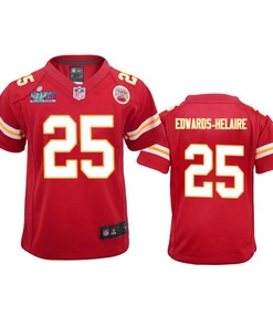 Edwards-Helaire 25 Kansas City Chiefs Super Bowl LVII Game Jersey - Youth Red