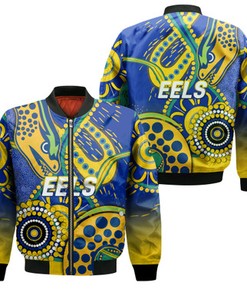 Eels Rugby 2022 Aboriginal Art Bomber Jacket - LT12