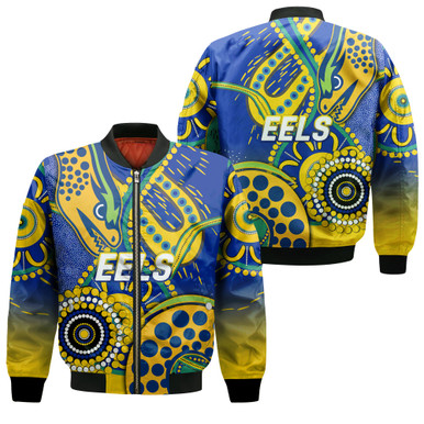Eels Rugby 2022 Aboriginal Art Bomber Jacket - LT12
