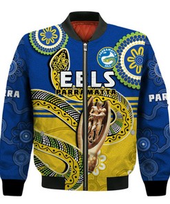 Eels Rugby Bomber Jacket Parra 2022 Indigenous Proud Premiers LT14